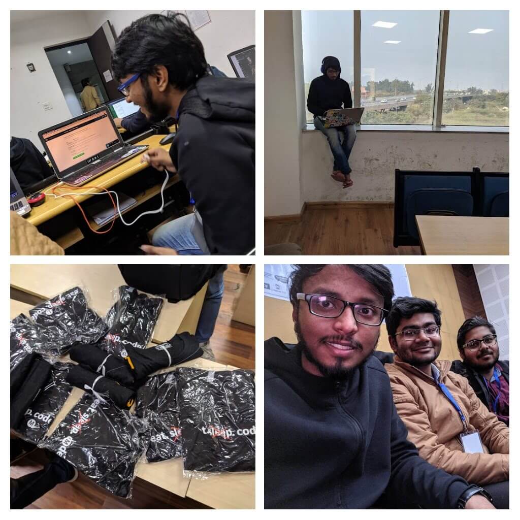Captured moments from the hackathon